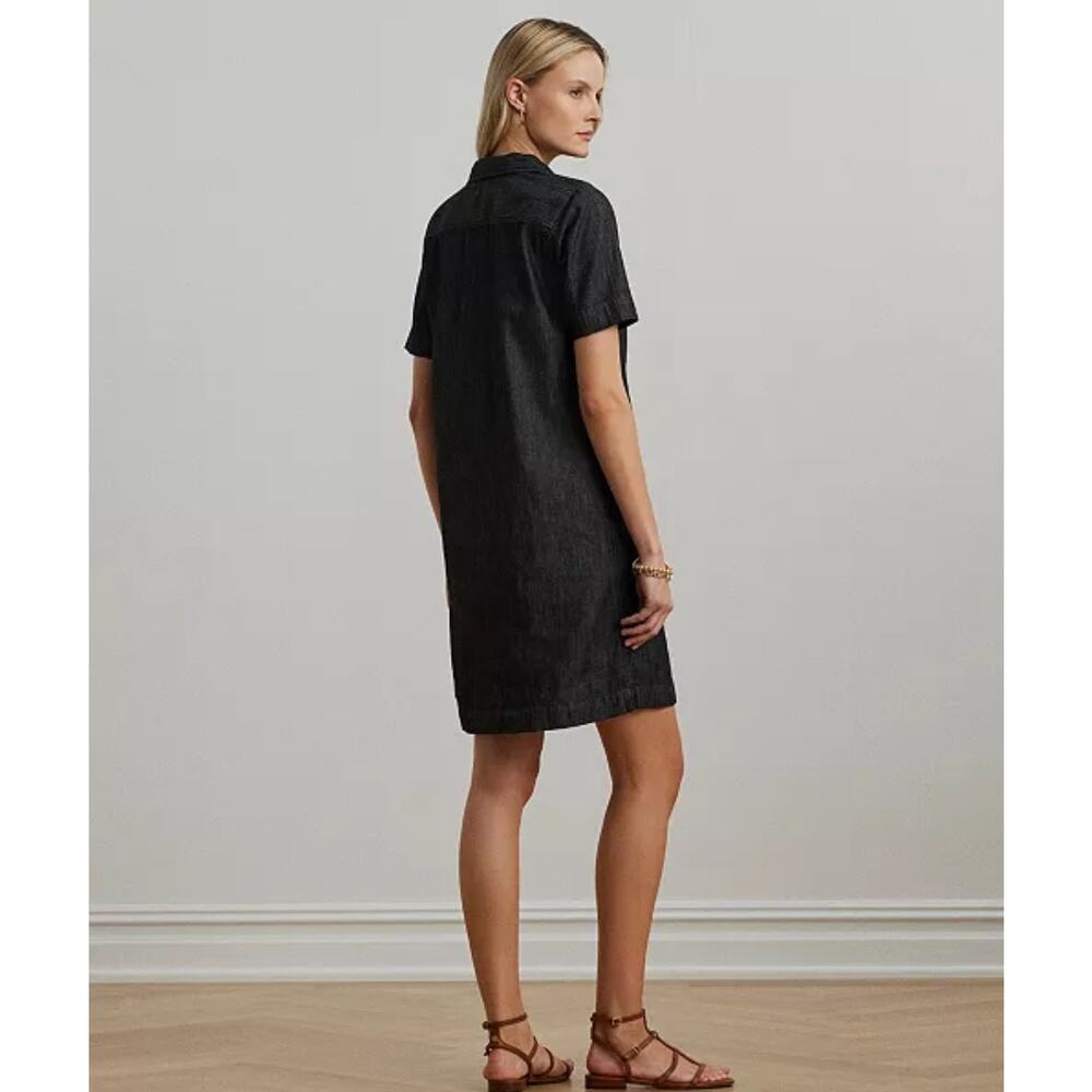 Lauren Ralph Lauren Denim Cotton Shift Dress Size Large NWT Quiet Luxury Preppy - Picture 7 of 11